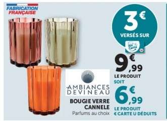 BOUGIE VERRE CANNELE
