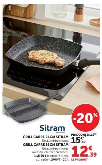 GRILL CARRE 24CM SITRAM