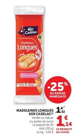 Madeleines longues KER CADELAC