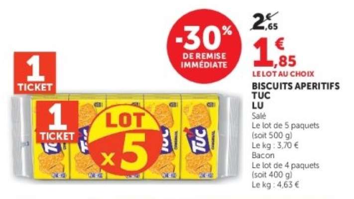 BISCUITS APERITIFS TUC LU