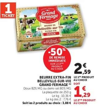 BEURRE EXTRA-FIN BELLEVILLE-SUR-VIE GRAND FERMAGE
