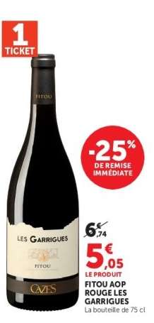 FITOU AOP ROUGE LES GARRIGUES