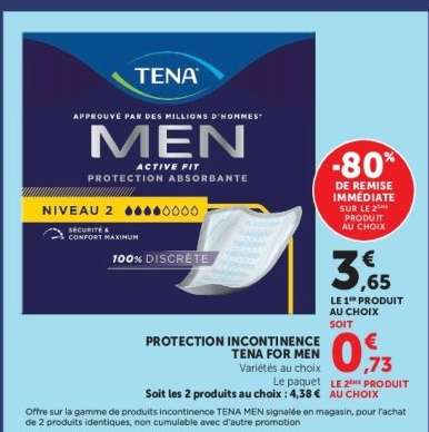 PROTECTION INCONTINENCE TENA FOR MEN