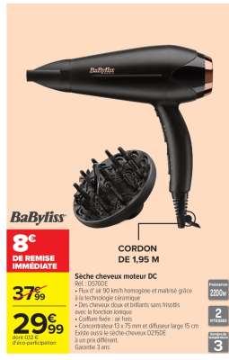 Sèche cheveux moteur DC