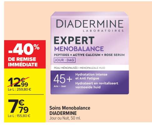 Soins Menobalance DIADERMINE