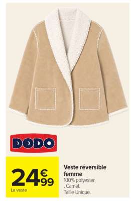 Veste réversible femme