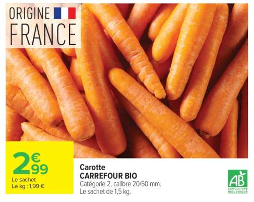 Carotte CARREFOUR BIO