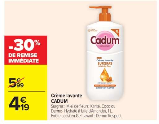 Crème lavante CADUM