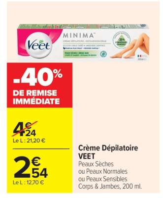 CRÈME DÉPILATOIRE “VEET”