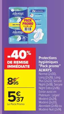 Le Pack Promo ALWAYS