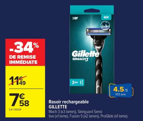 Rasoir Rechargeable Gillette