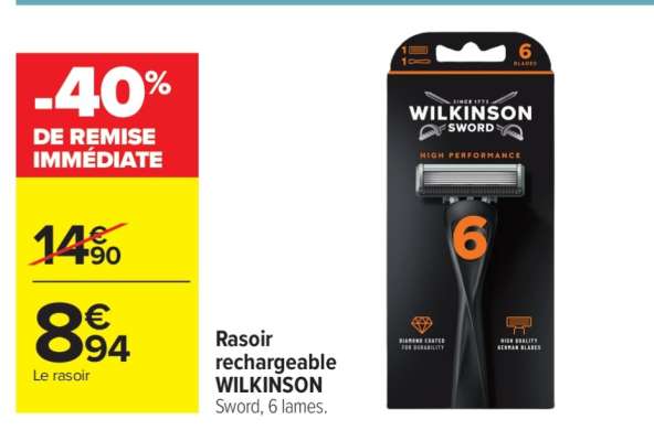 Rasoir rechargeable WILKINSON