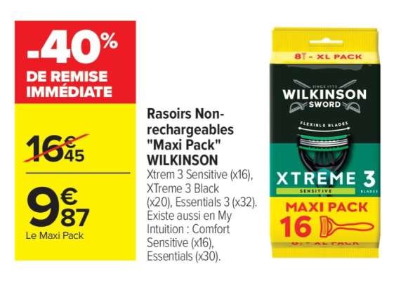 Rasoirs non rechargeables «Maxi Pack» WILKINSON