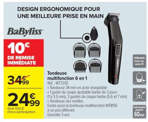 Tondeuse multifonction 6 en 1