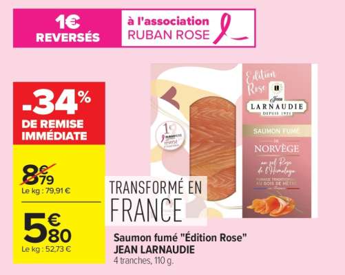 Saumon fumé "Édition Rose" JEAN LARNAUDIE