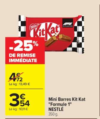 Mini Barres Kit Kat 'Formule 1' NESTLÉ