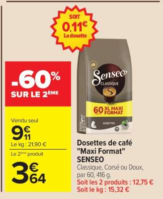 Dosettes de café «Maxi Format» SENSEO