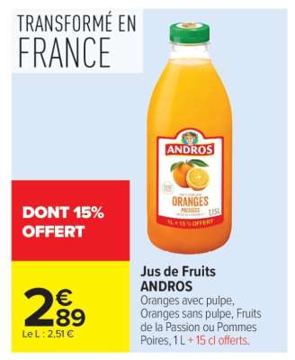 Jus de Fruits ANDROS