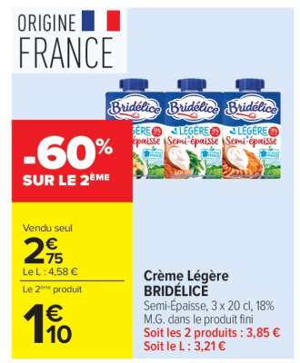 Crème Légère BRIDÉLICE