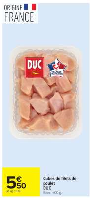Cubes de Filets de Poulet