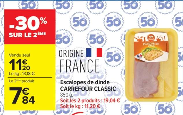 Escalopes de dinde CARREFOUR CLASSIC'