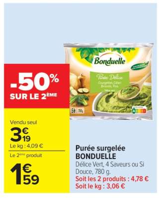 Purée surgelée BONDUELLE