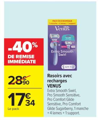Rasoirs avec recharges VENUS