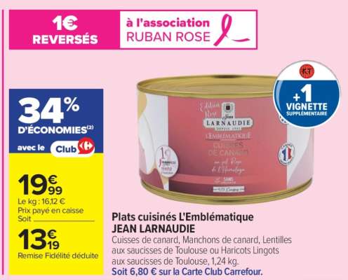 Plats cuisinés L'Emblématique JEAN LARNAUDIE