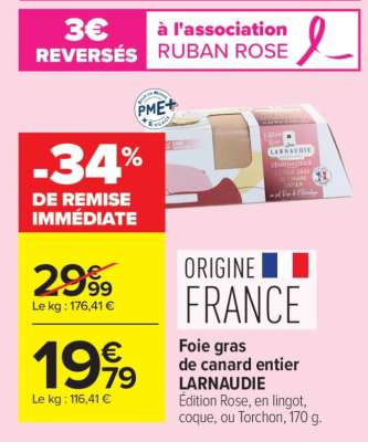 Foie gras de canard entier LARNAUDIE