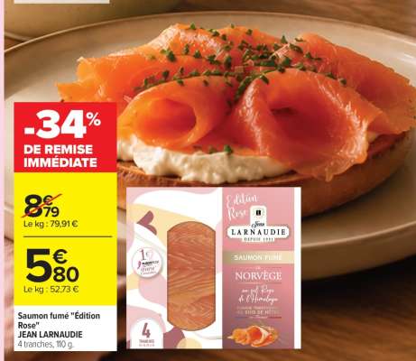 Saumon fumé "Édition Rose" JEAN LARNAUDIE