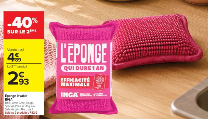 Éponge lavable INGA