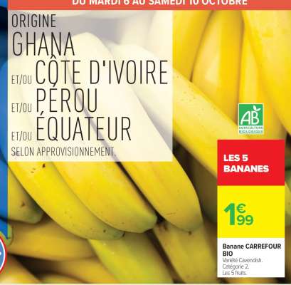 Banane CARREFOUR BIO
