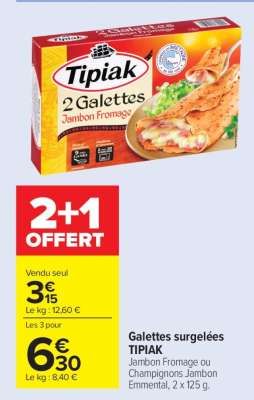 Galettes surgelées TIPIAK