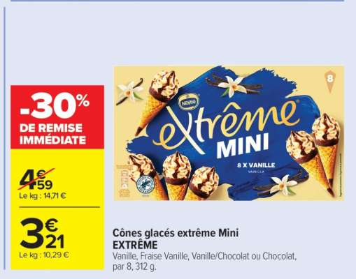 Cônes glacés extrême Mini EXTRÊME