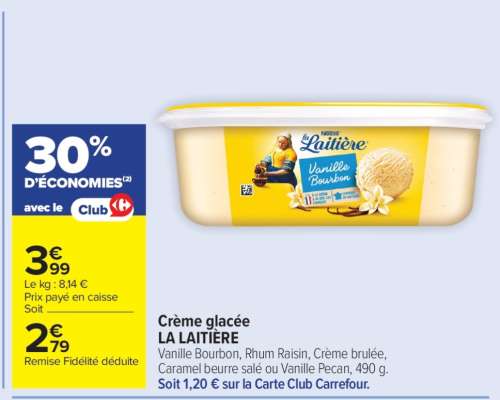 Crème glacée LA LAITIÈRE