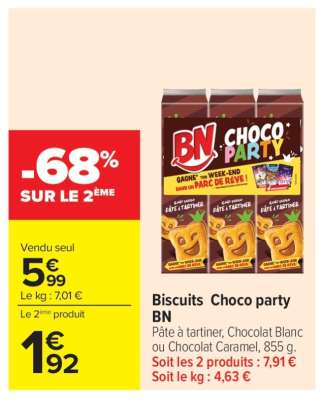 Biscuits Choco Party 'BN'