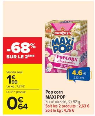 Pop corn MAXI POP