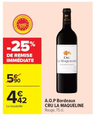 A.O.P Bordeaux CRU LA MAQUELINE