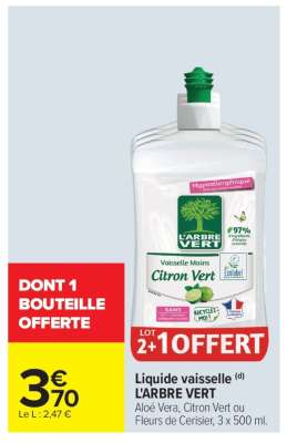 LIQUIDE VAISSELLE "L’ARBRE VERT"