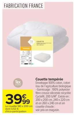 Couette tempérée