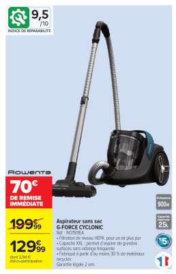 Aspirateur sans sac G-FORCE CYCLONIC