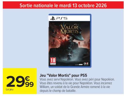 Jeu "Valor Mortis" pour PS5