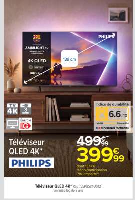 Téléviseur QLED 4K* PHILIPS