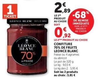 Confiture 70% de fruits Léonce Blanc