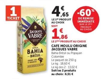 CAFE MOULU ORIGINE JACQUES VABRE