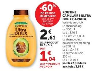 ROUTINE CAPILLAIRE ULTRA DOUX GARNIER