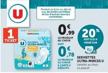 SERVIETTES ULTRA-MINCES U