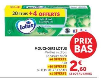 Mouchoirs Lotus