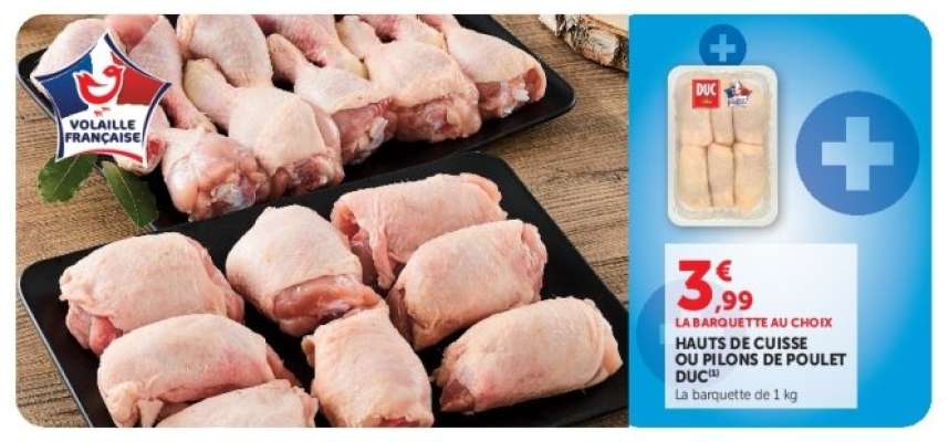 HAUTS DE CUISSE OU PILONS DE POULET DUC