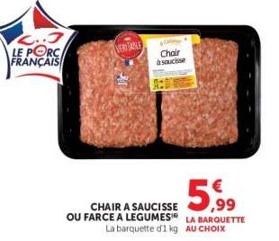 Chair à saucisse ou farce à légumes